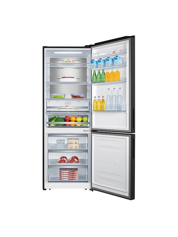 Hisense RB645N4BFE 60/40 70.4cm Frost-Free Wide Fridge Freezer - Black / Stainless Steel - Image 2